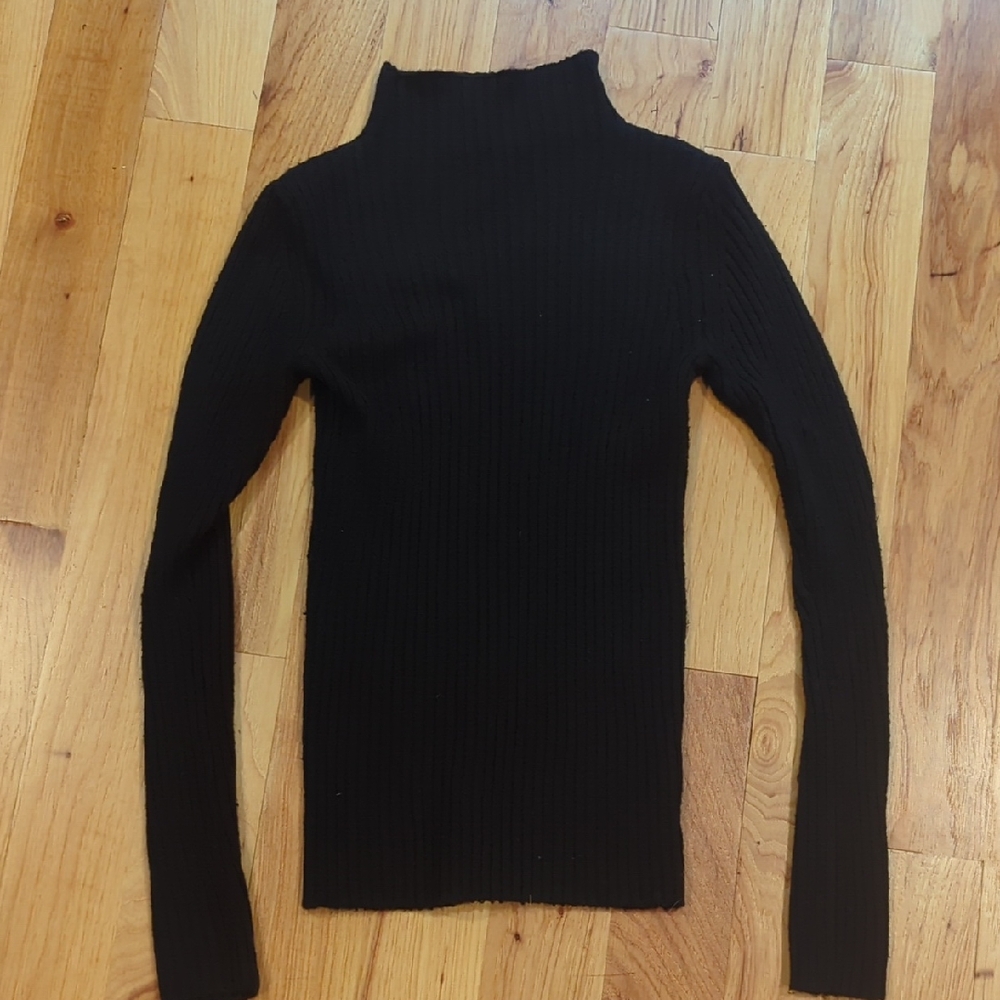 American Eagle Outfitters Charcoal Ribbed Sweater